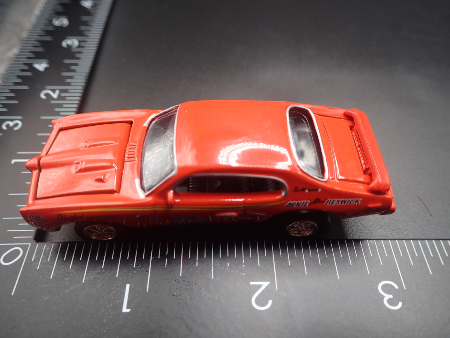 1969 69 PONTIAC GTO JUDGE SUPER STOCK ARNIE BESWICK 1:64 SCALE DIECAST MODEL CAR