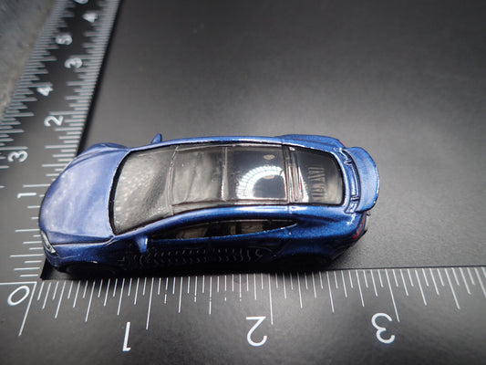 2012-2016 TESLA MODEL S BLUE 1/64 SCALE COLLECTIBLE DIORAMA DIECAST MODEL CAR