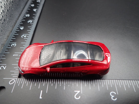 2012-2016 TESLA MODEL S RED 1/64 SCALE COLLECTIBLE DIORAMA DIECAST MODEL CAR