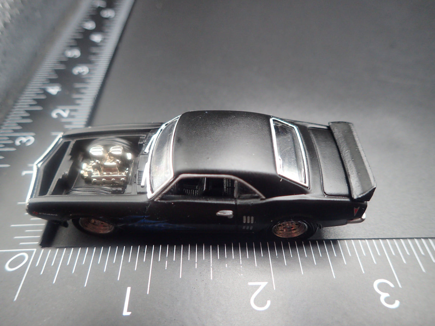 1968 68 PONTIAC FIREBIRD BLACK 1/64 SCALE COLLECTIBLE DIORAMA DIECAST MODEL CAR