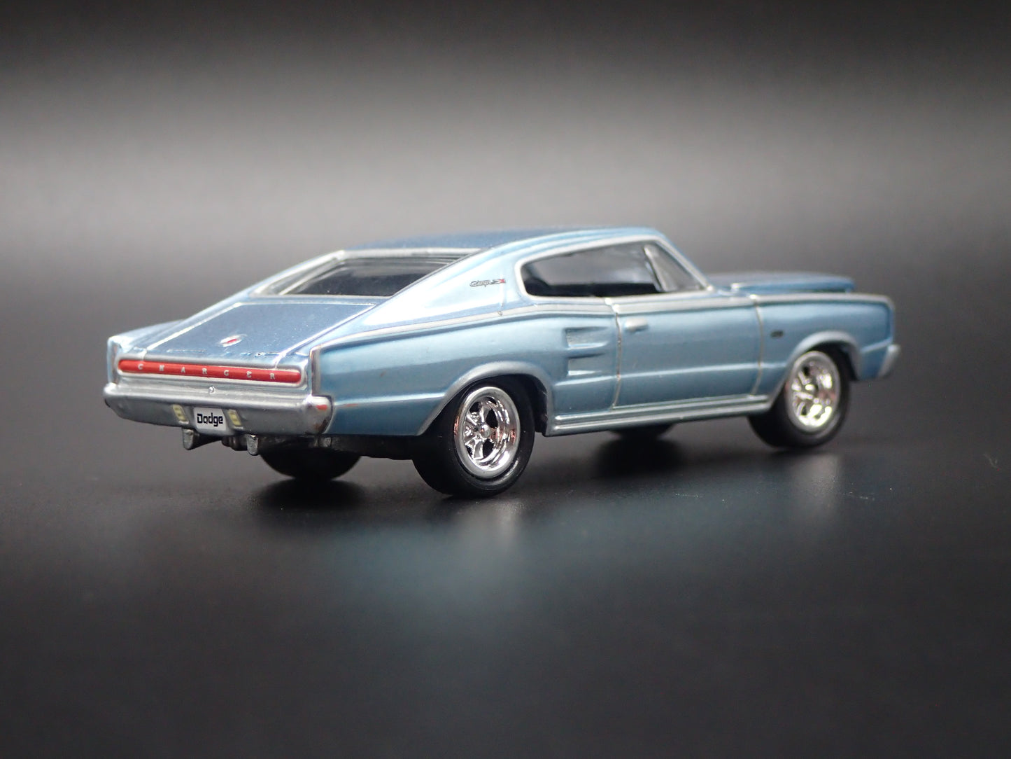 1966 66 DODGE CHARGER BLUE 1:64 SCALE COLLECTIBLE DIORAMA DIECAST MODEL CAR
