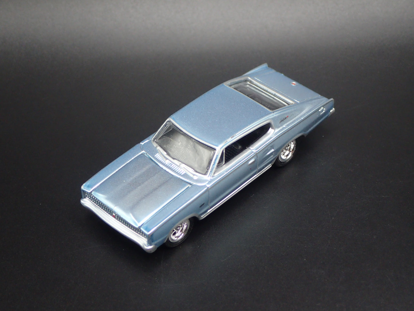 1966 66 DODGE CHARGER BLUE 1:64 SCALE COLLECTIBLE DIORAMA DIECAST MODEL CAR