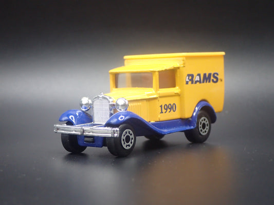 1929 29 FORD MODEL A VAN 1990 LA RAMS NFL 1:64 SCALE DIECAST MODEL CAR