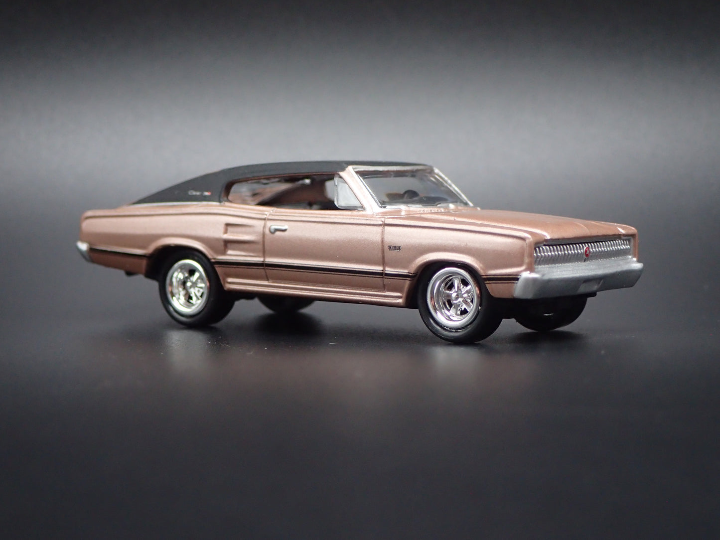 1966 66 DODGE CHARGER GOLD 1:64 SCALE COLLECTIBLE DIORAMA DIECAST MODEL CAR