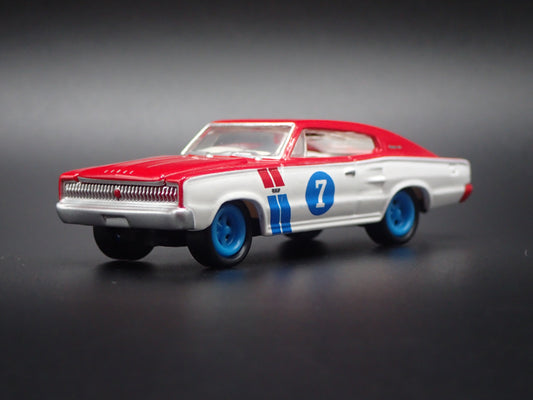 1966 66 DODGE CHARGER WHITE 1:64 SCALE COLLECTIBLE DIORAMA DIECAST MODEL CAR