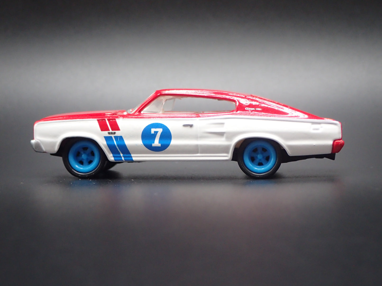 1966 66 DODGE CHARGER WHITE 1:64 SCALE COLLECTIBLE DIORAMA DIECAST MODEL CAR