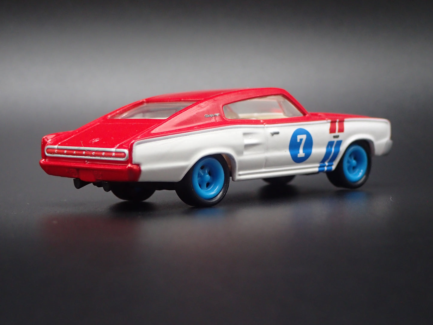1966 66 DODGE CHARGER WHITE 1:64 SCALE COLLECTIBLE DIORAMA DIECAST MODEL CAR
