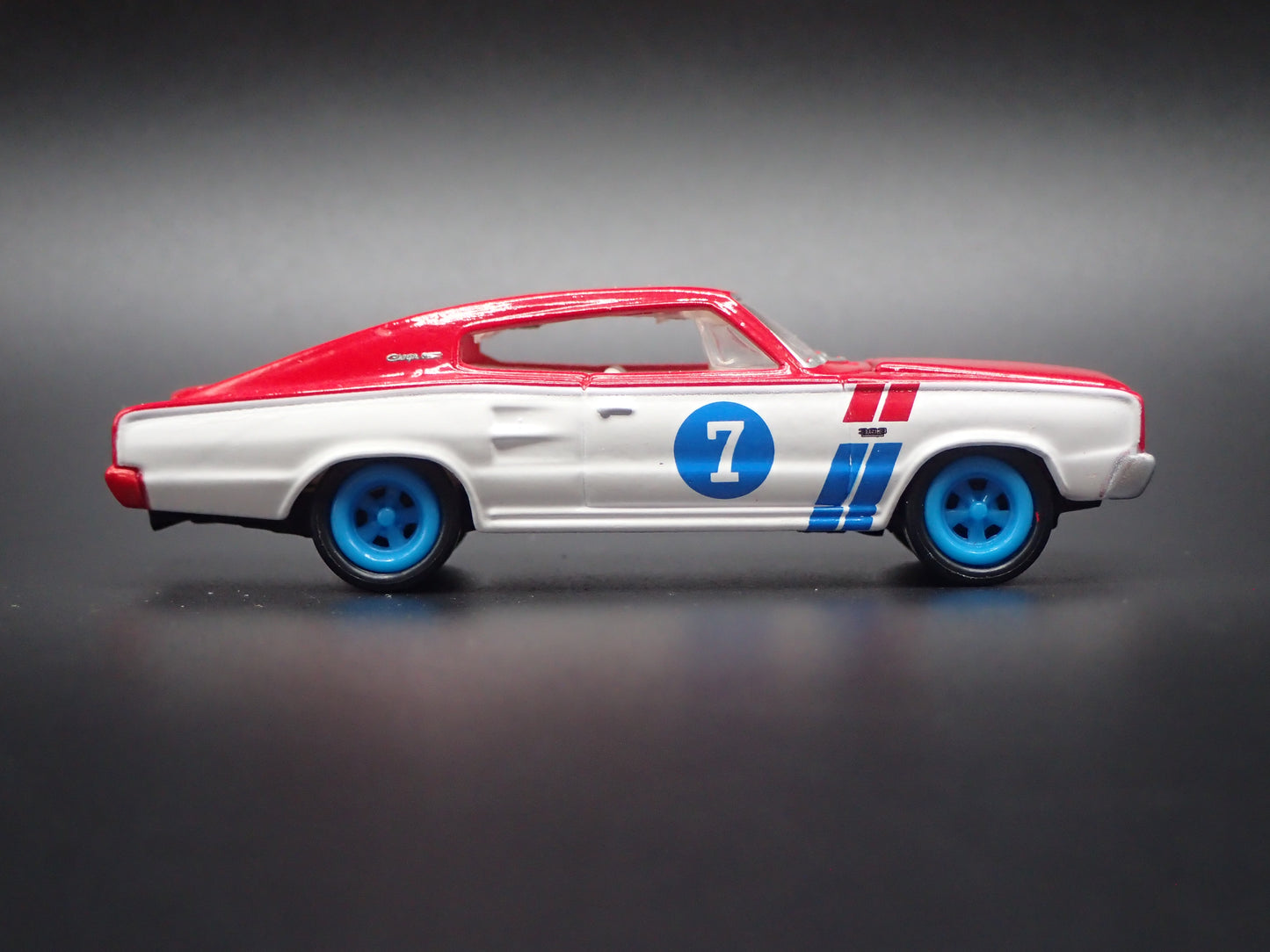 1966 66 DODGE CHARGER WHITE 1:64 SCALE COLLECTIBLE DIORAMA DIECAST MODEL CAR