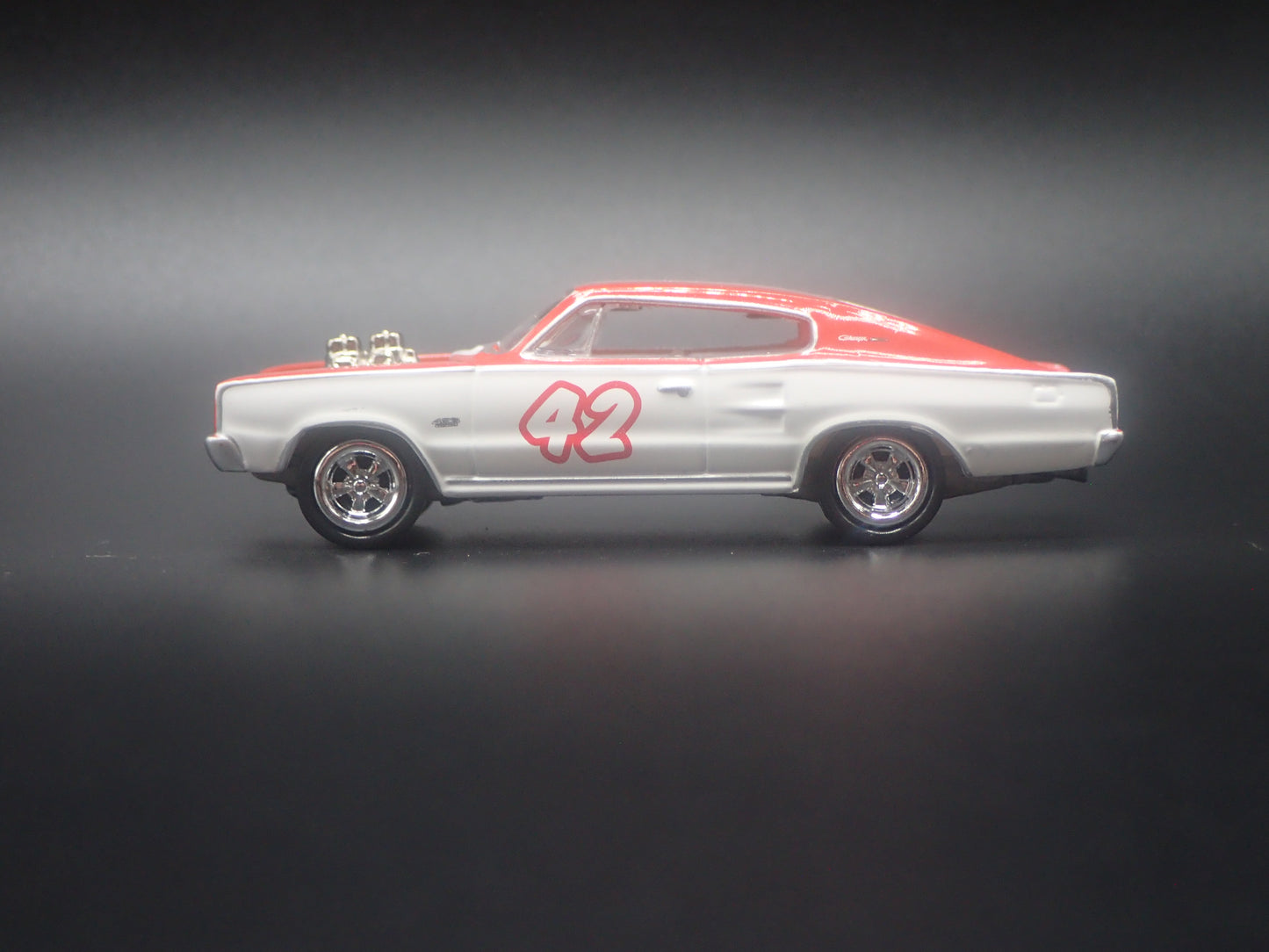 1966 66 DODGE CHARGER WHITE 1:64 SCALE COLLECTIBLE DIORAMA DIECAST MODEL CAR