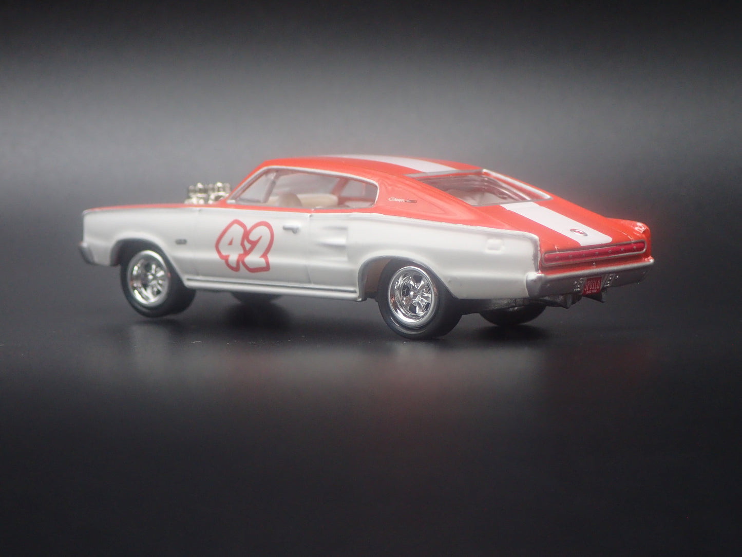 1966 66 DODGE CHARGER WHITE 1:64 SCALE COLLECTIBLE DIORAMA DIECAST MODEL CAR