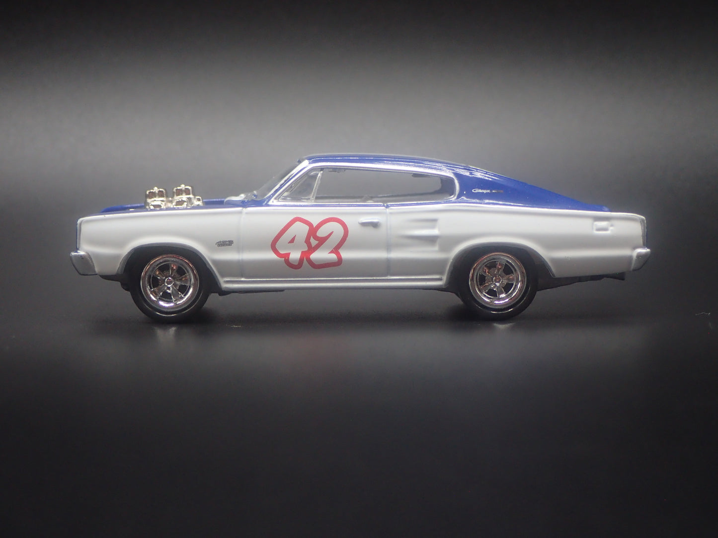 1966 66 DODGE CHARGER WHITE 1:64 SCALE COLLECTIBLE DIORAMA DIECAST MODEL CAR