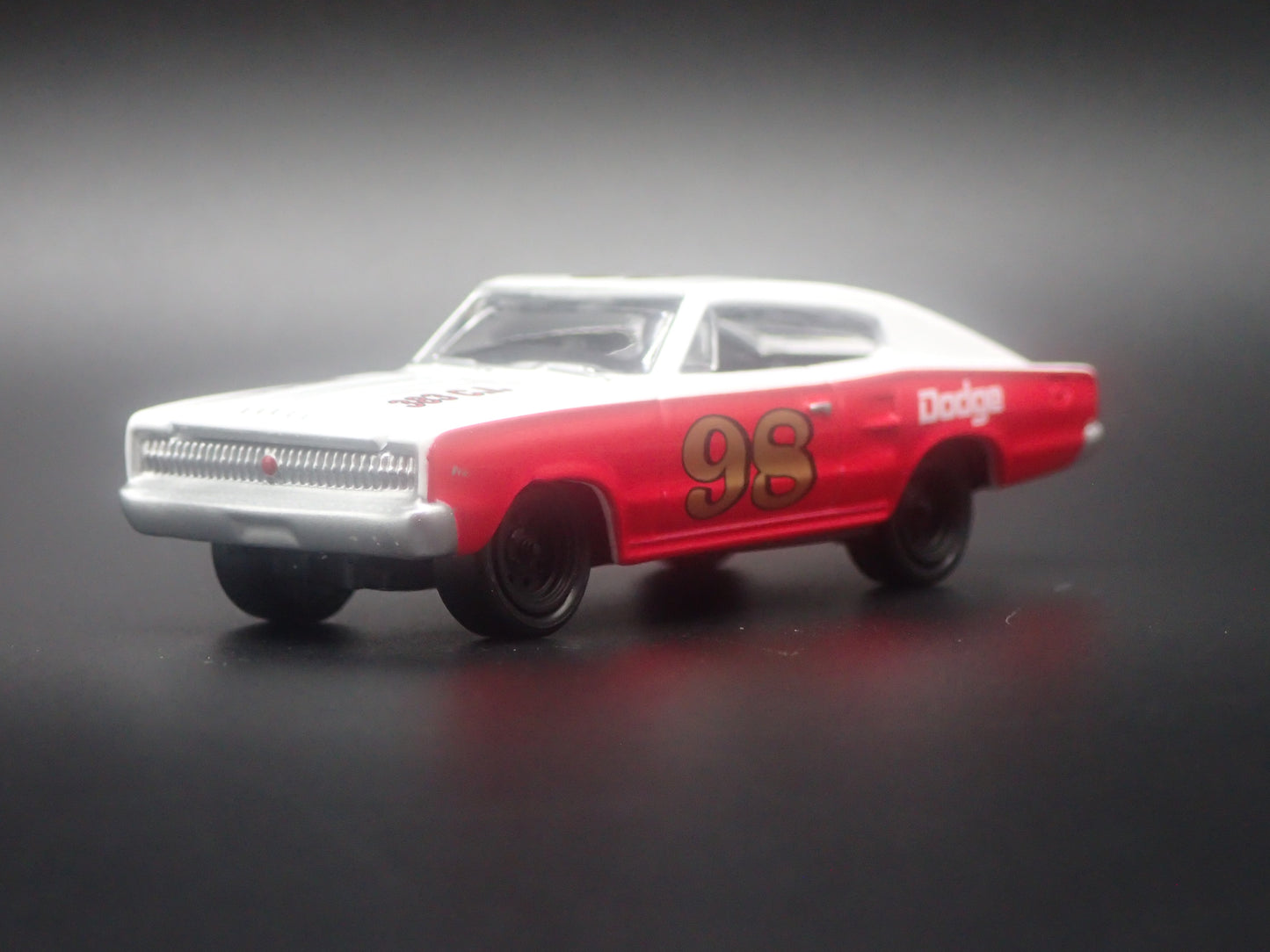 1966 66 DODGE CHARGER RED 1:64 SCALE COLLECTIBLE DIORAMA DIECAST MODEL CAR