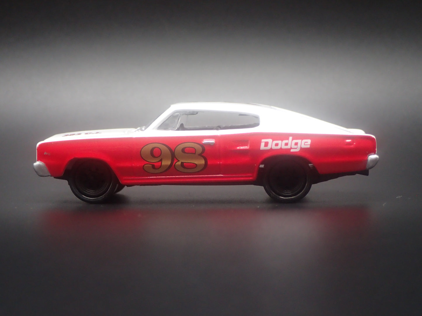 1966 66 DODGE CHARGER RED 1:64 SCALE COLLECTIBLE DIORAMA DIECAST MODEL CAR