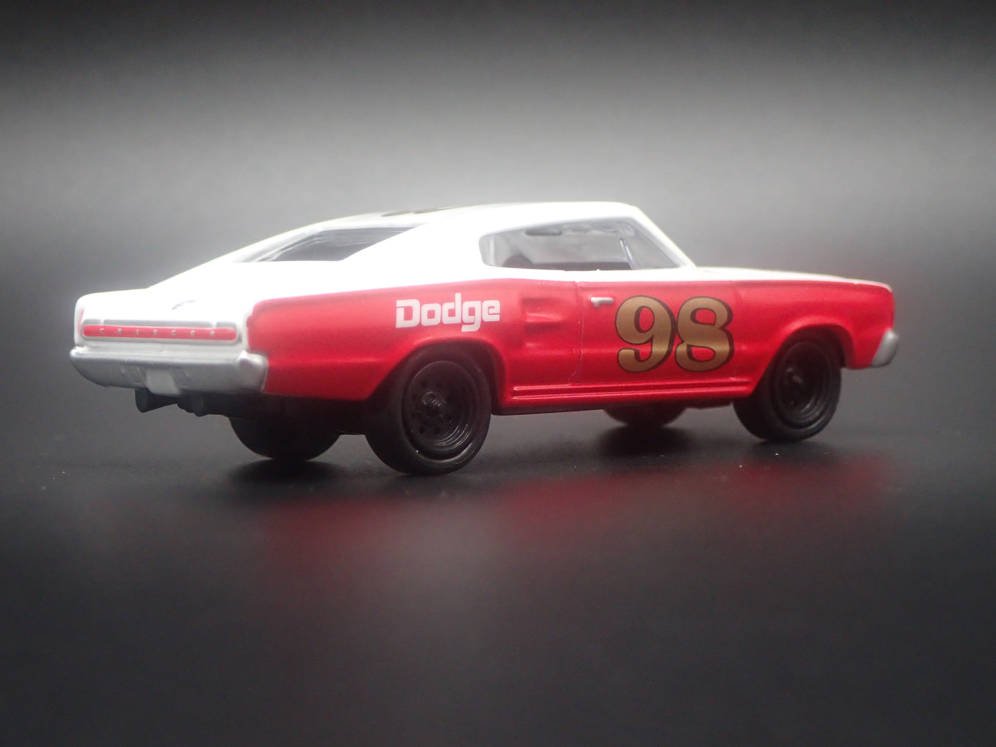 1966 66 DODGE CHARGER RED 1:64 SCALE COLLECTIBLE DIORAMA DIECAST MODEL CAR