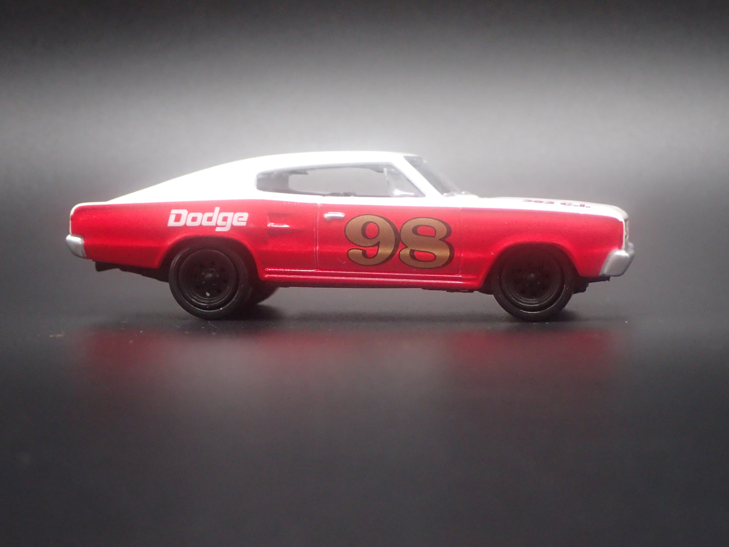 1966 66 DODGE CHARGER RED 1:64 SCALE COLLECTIBLE DIORAMA DIECAST MODEL CAR