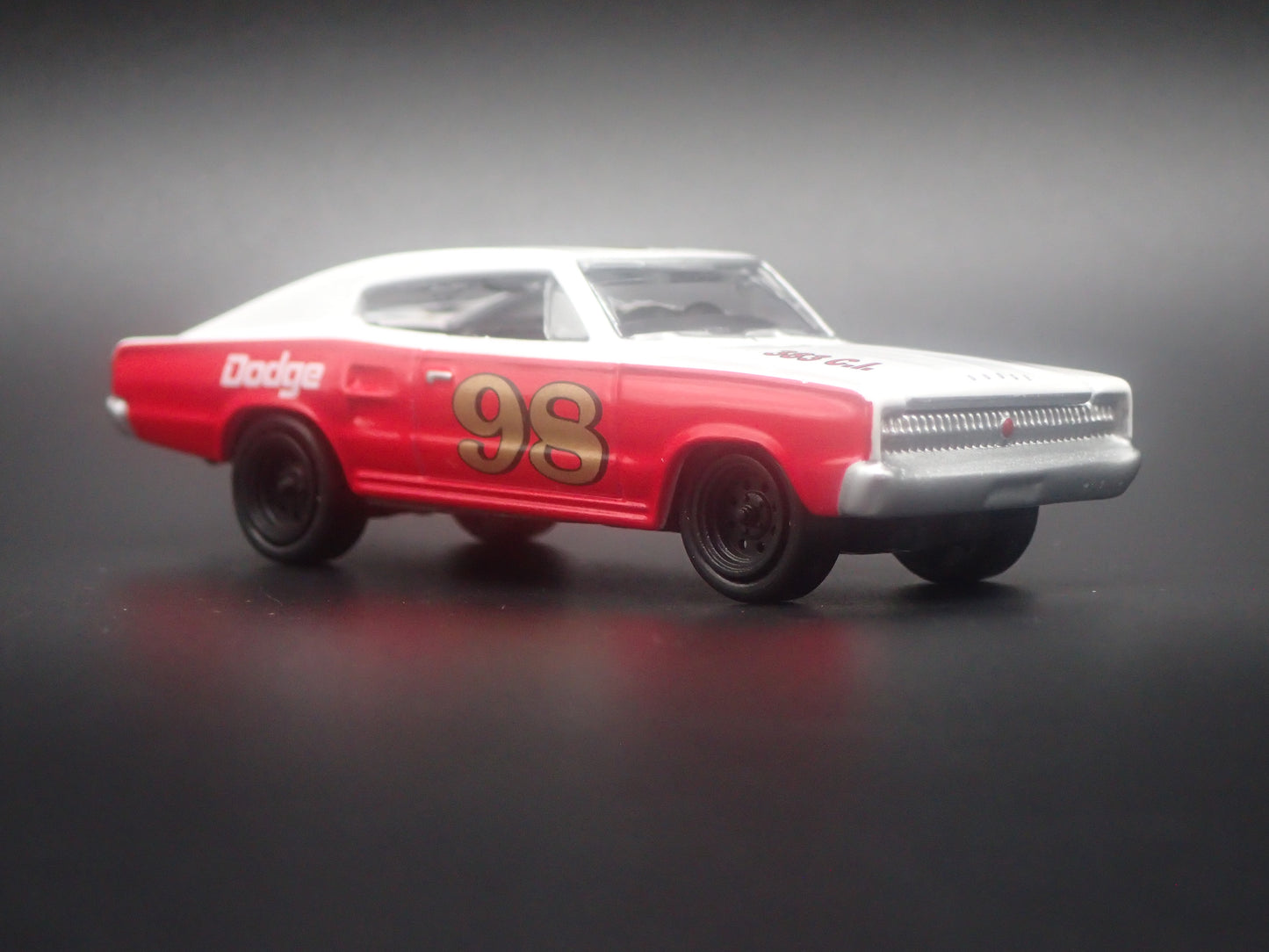 1966 66 DODGE CHARGER RED 1:64 SCALE COLLECTIBLE DIORAMA DIECAST MODEL CAR