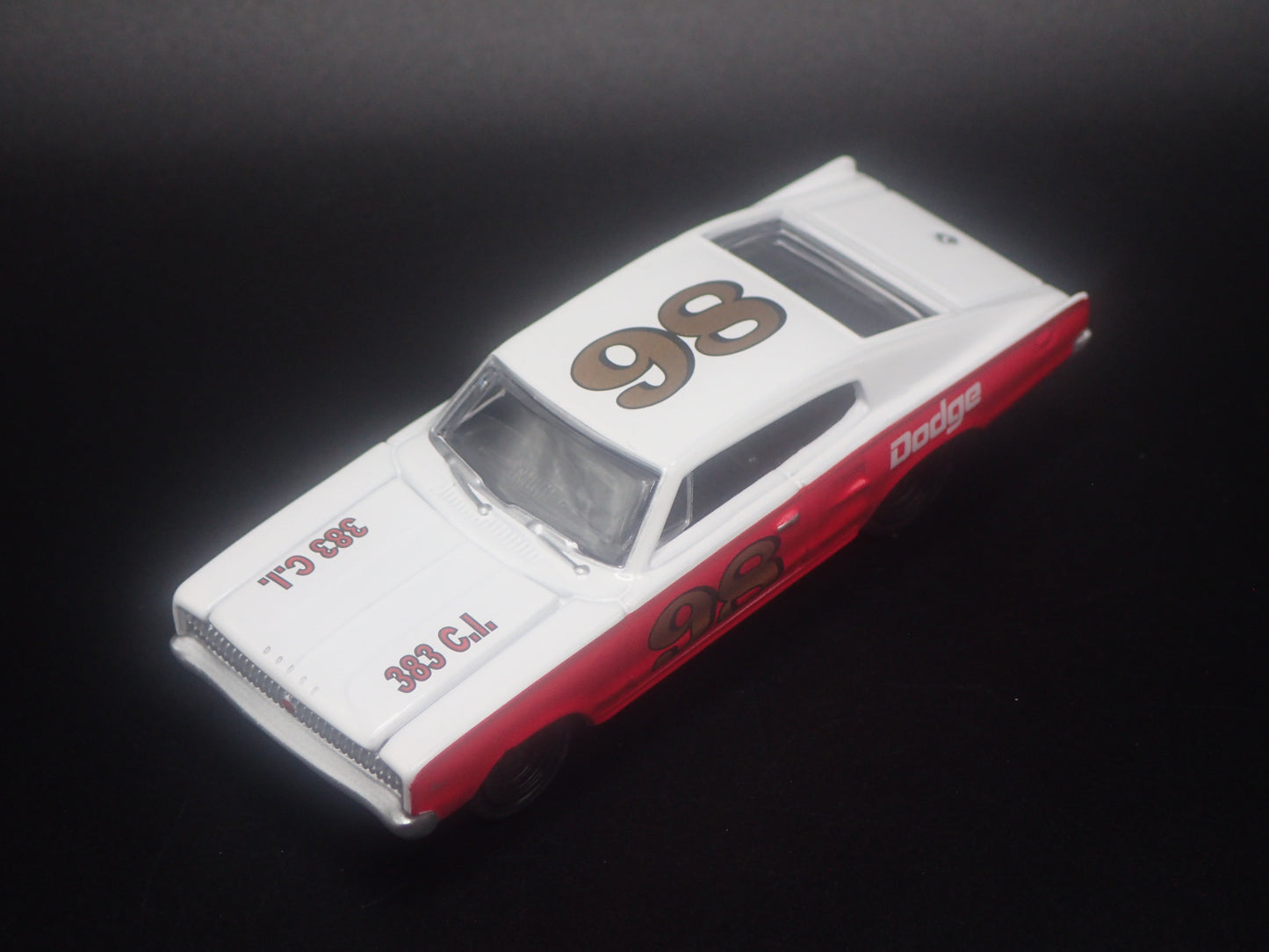 1966 66 DODGE CHARGER RED 1:64 SCALE COLLECTIBLE DIORAMA DIECAST MODEL CAR