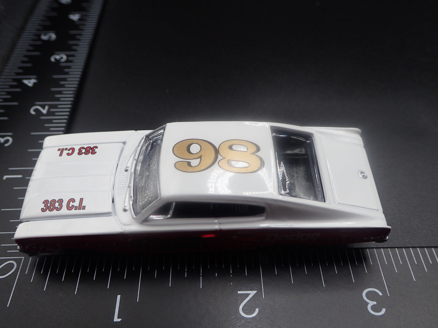 1966 66 DODGE CHARGER RED 1:64 SCALE COLLECTIBLE DIORAMA DIECAST MODEL CAR