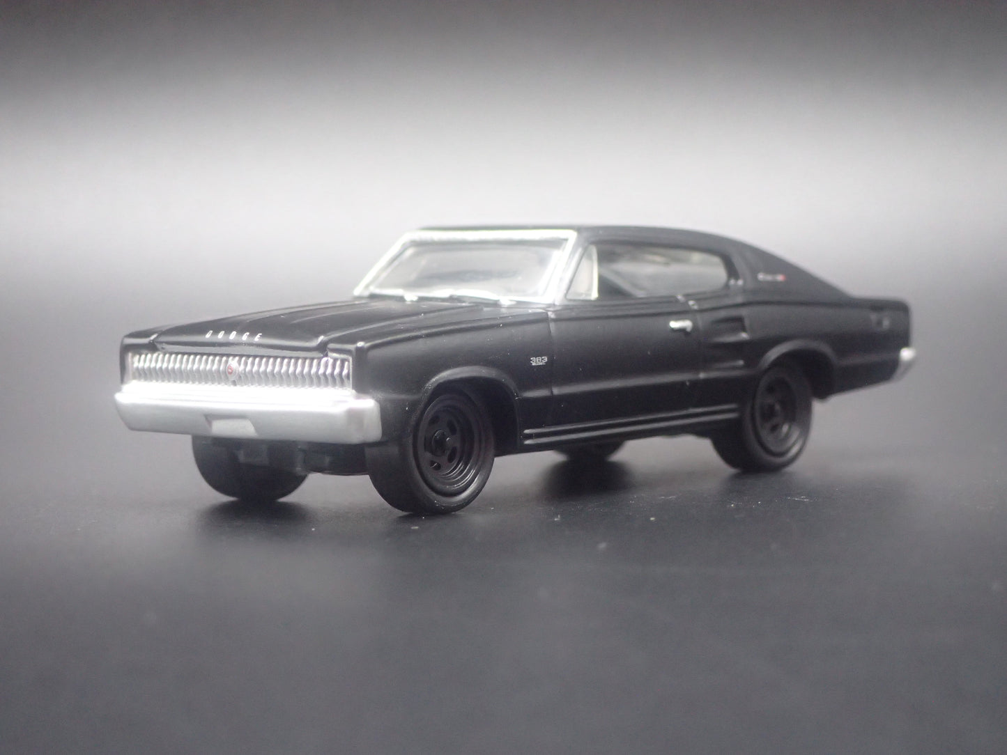 1966 66 DODGE CHARGER BLACK 1:64 SCALE COLLECTIBLE DIORAMA DIECAST MODEL CAR