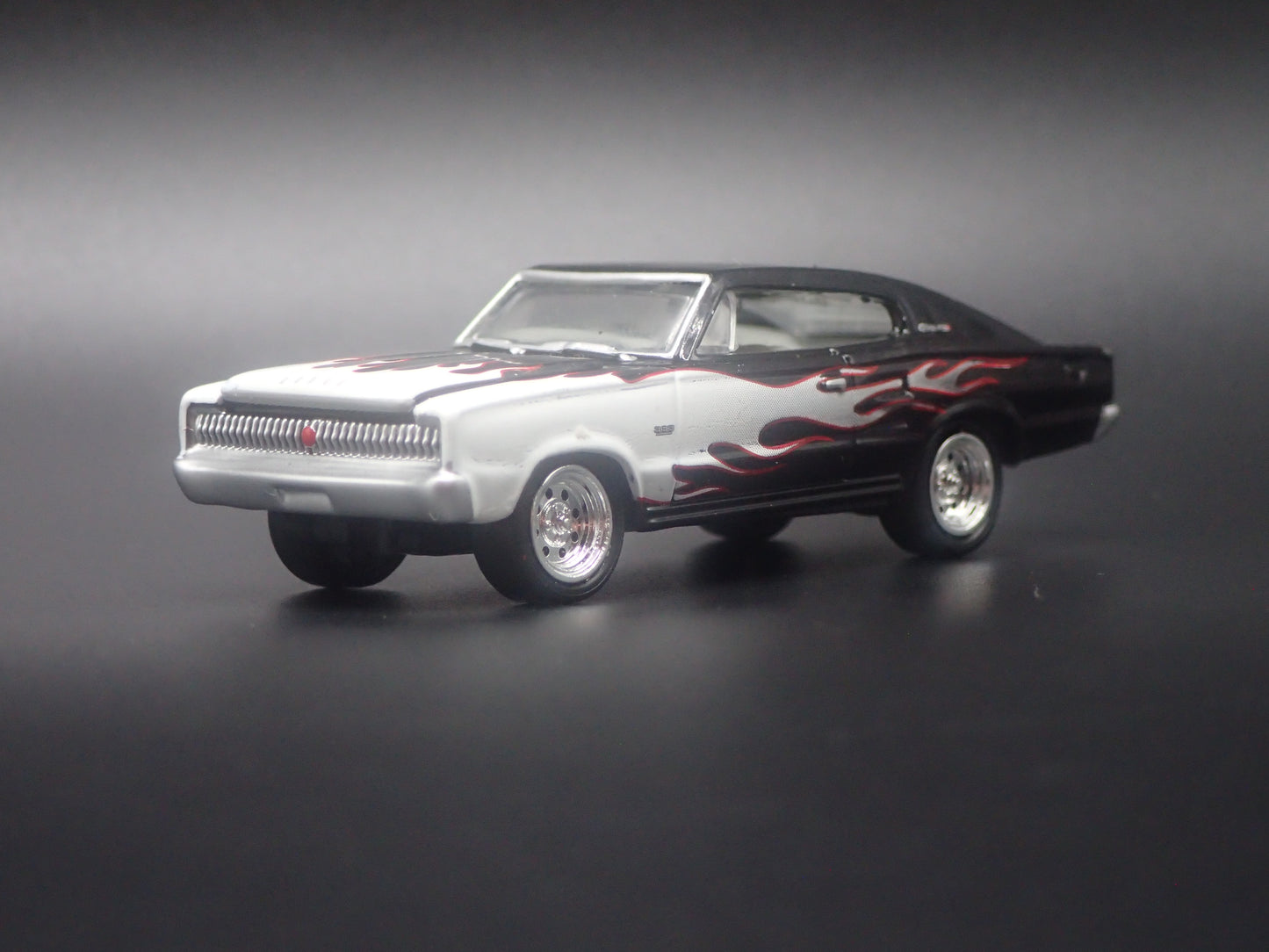 1966 66 DODGE CHARGER BLACK 1:64 SCALE COLLECTIBLE DIORAMA DIECAST MODEL CAR