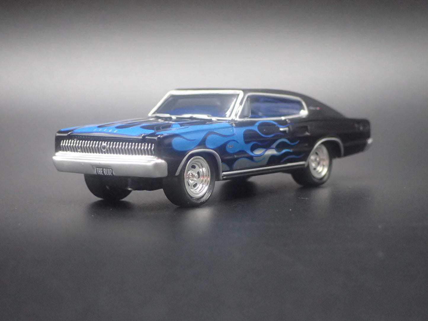 1966 66 DODGE CHARGER BLACK 1:64 SCALE COLLECTIBLE DIORAMA DIECAST MODEL CAR
