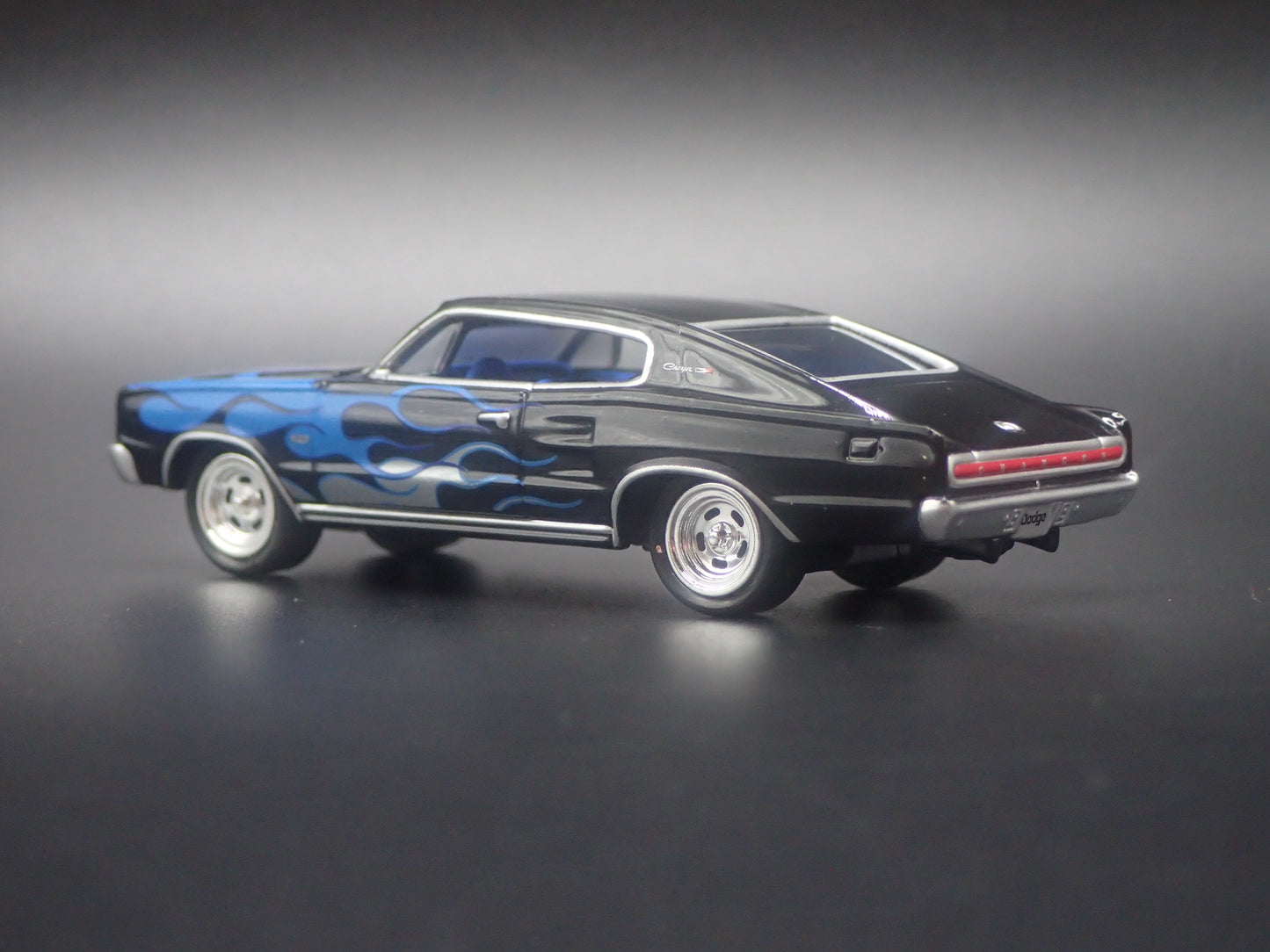 1966 66 DODGE CHARGER BLACK 1:64 SCALE COLLECTIBLE DIORAMA DIECAST MODEL CAR