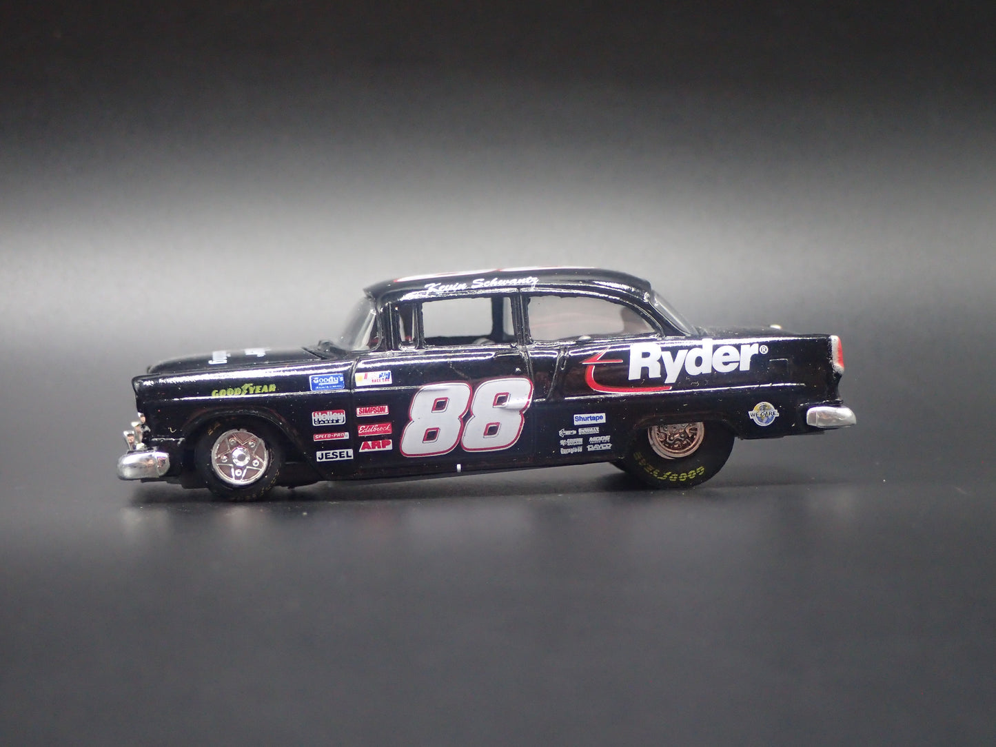1955 CHEVY CHEVROLET BEL AIR POST 88 KEVIN SCHWANTZ NASCAR 1:64 SCALE DIECAST CAR