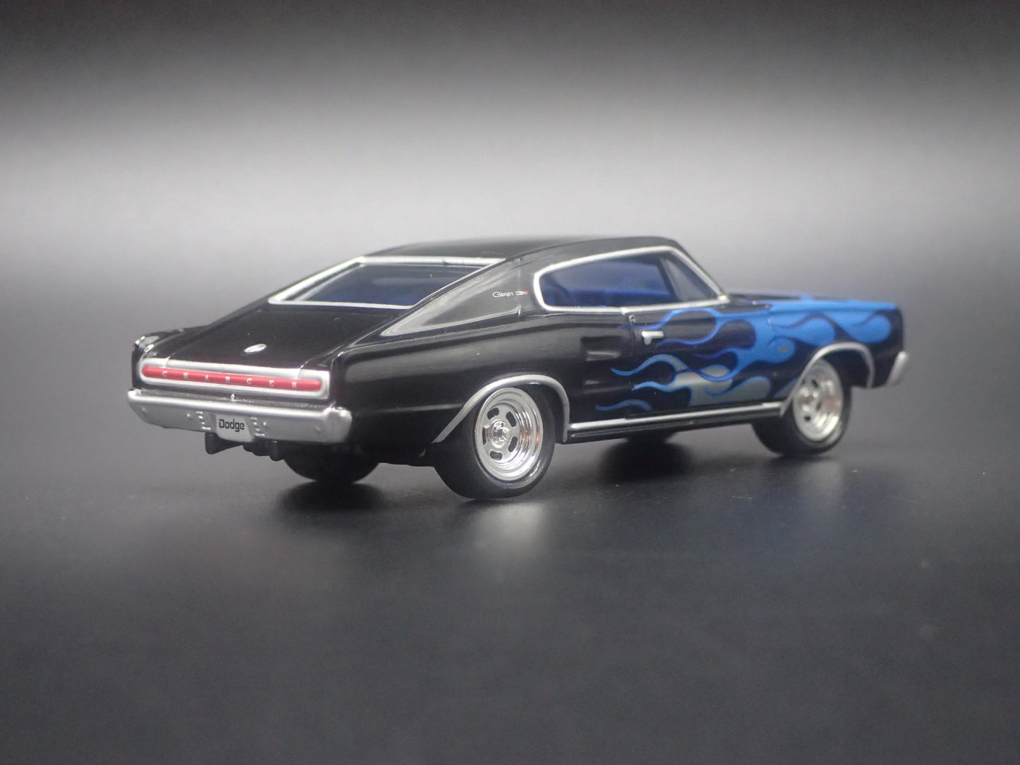 1966 66 DODGE CHARGER BLACK 1:64 SCALE COLLECTIBLE DIORAMA DIECAST MODEL CAR