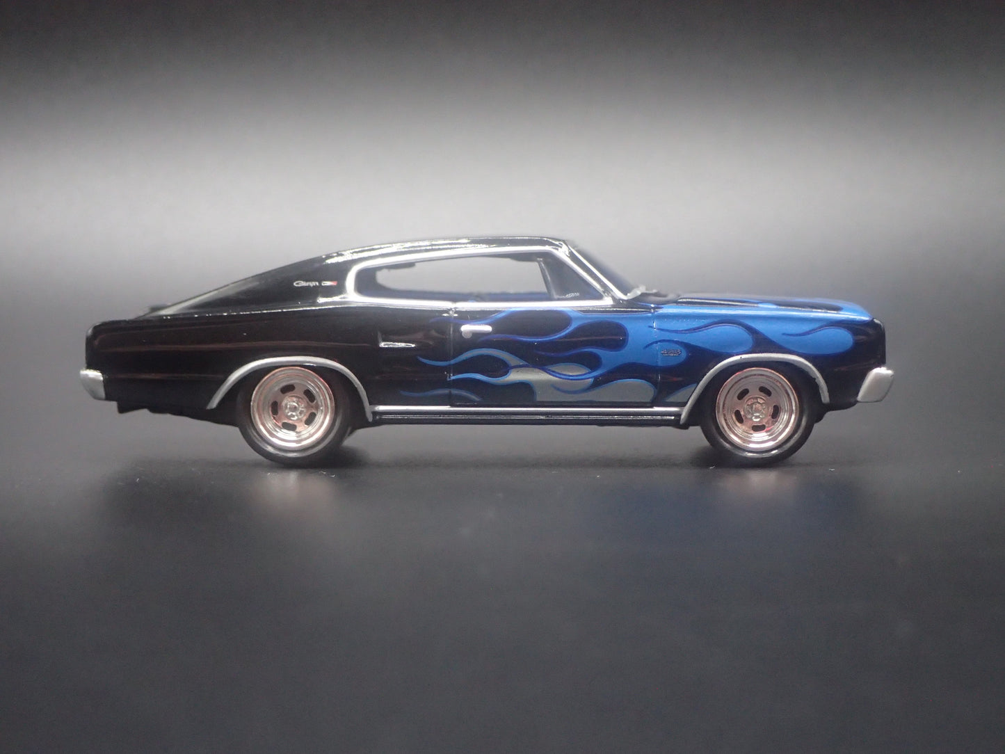 1966 66 DODGE CHARGER BLACK 1:64 SCALE COLLECTIBLE DIORAMA DIECAST MODEL CAR