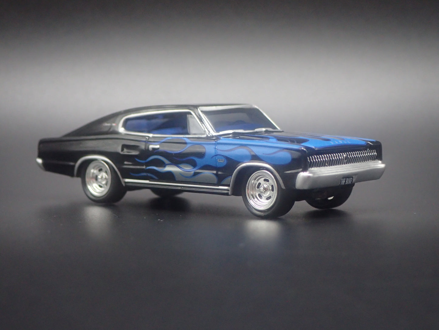 1966 66 DODGE CHARGER BLACK 1:64 SCALE COLLECTIBLE DIORAMA DIECAST MODEL CAR