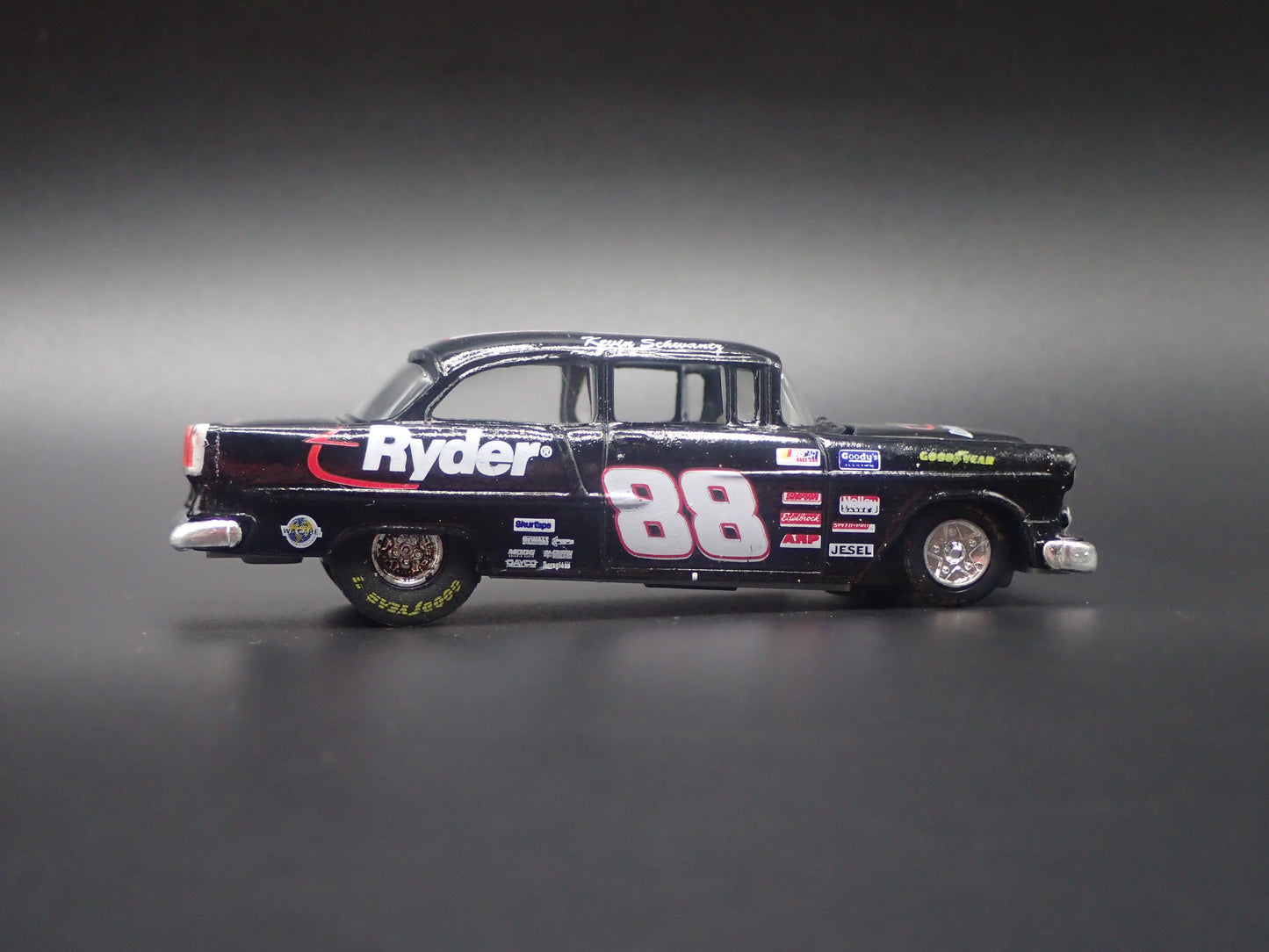 1955 CHEVY CHEVROLET BEL AIR POST 88 KEVIN SCHWANTZ NASCAR 1:64 SCALE DIECAST CAR