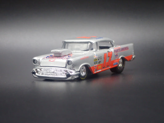 1957 CHEVY CHEVROLET BEL AIR 17 DARRELL WALTRIP NASCAR  1:64 SCALE DIECAST MODEL CAR