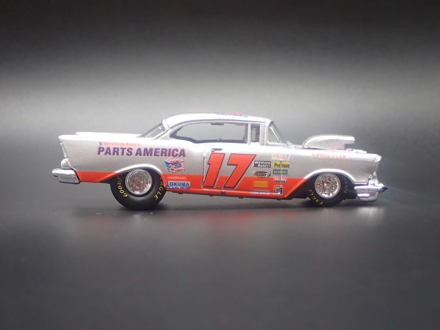 1957 CHEVY CHEVROLET BEL AIR 17 DARRELL WALTRIP NASCAR  1:64 SCALE DIECAST MODEL CAR