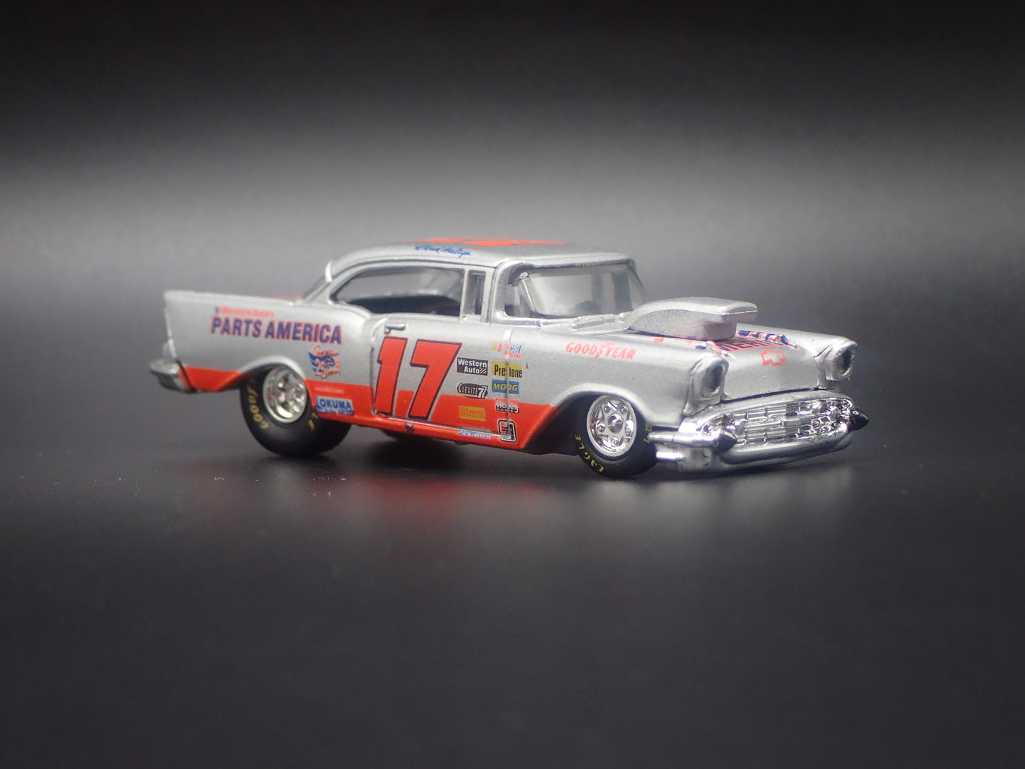 1957 CHEVY CHEVROLET BEL AIR 17 DARRELL WALTRIP NASCAR  1:64 SCALE DIECAST MODEL CAR