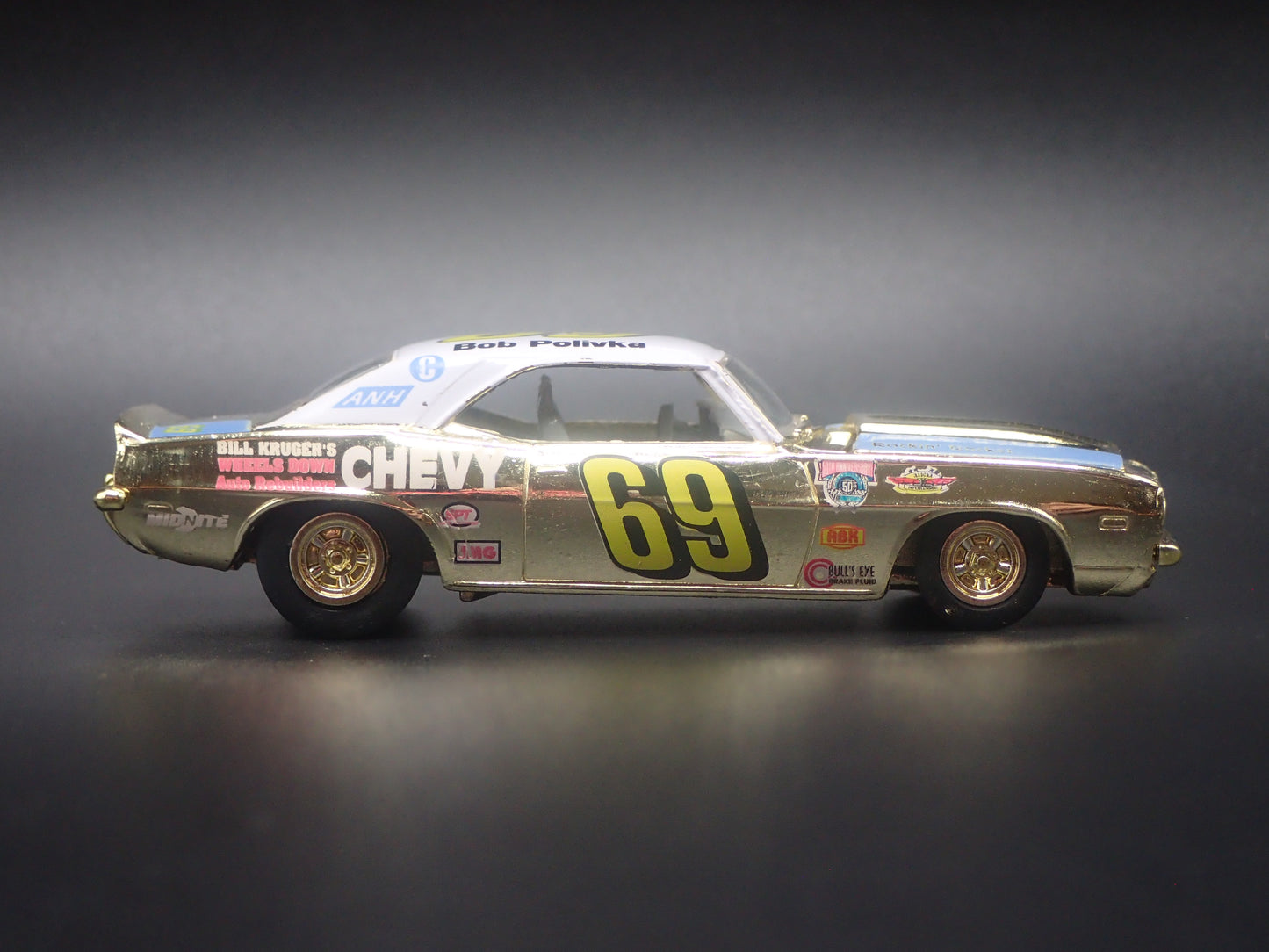 1969 CHEVROLET CHEVY CAMARO 69 BOB POLIVKA NASCAR 1:64 SCALE DIECAST CAR