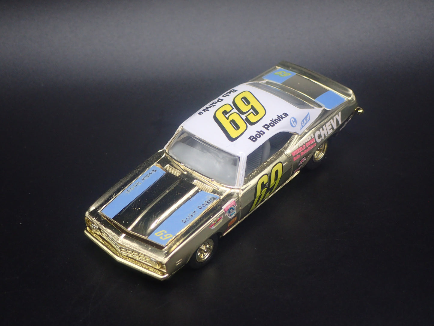 1969 CHEVROLET CHEVY CAMARO 69 BOB POLIVKA NASCAR 1:64 SCALE DIECAST CAR