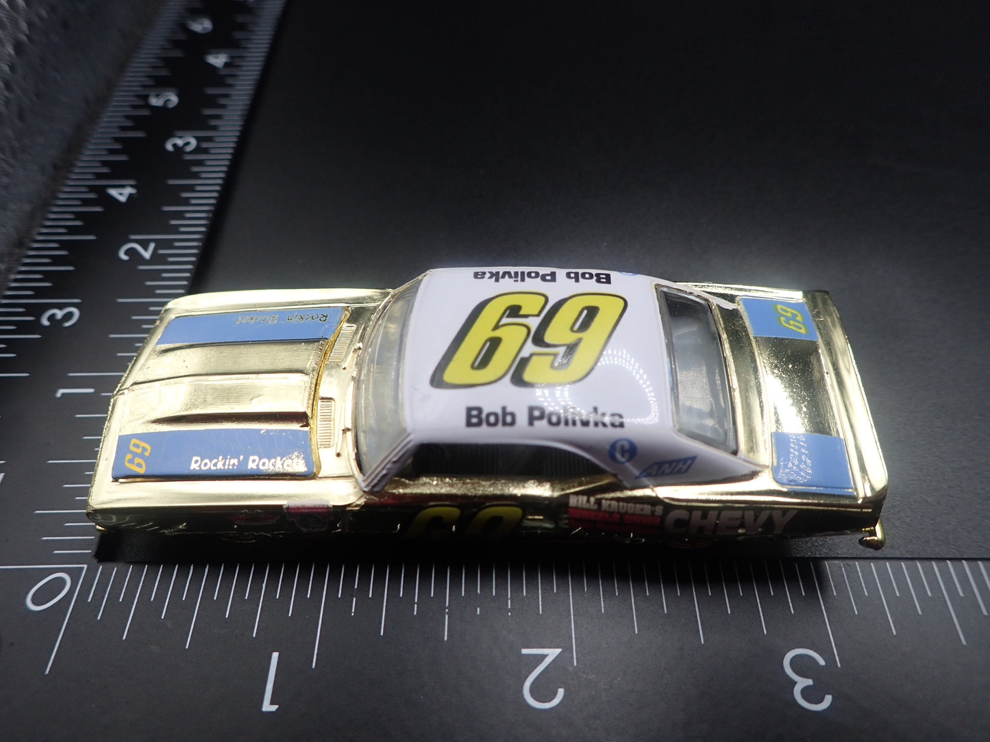1969 CHEVROLET CHEVY CAMARO 69 BOB POLIVKA NASCAR 1:64 SCALE DIECAST CAR