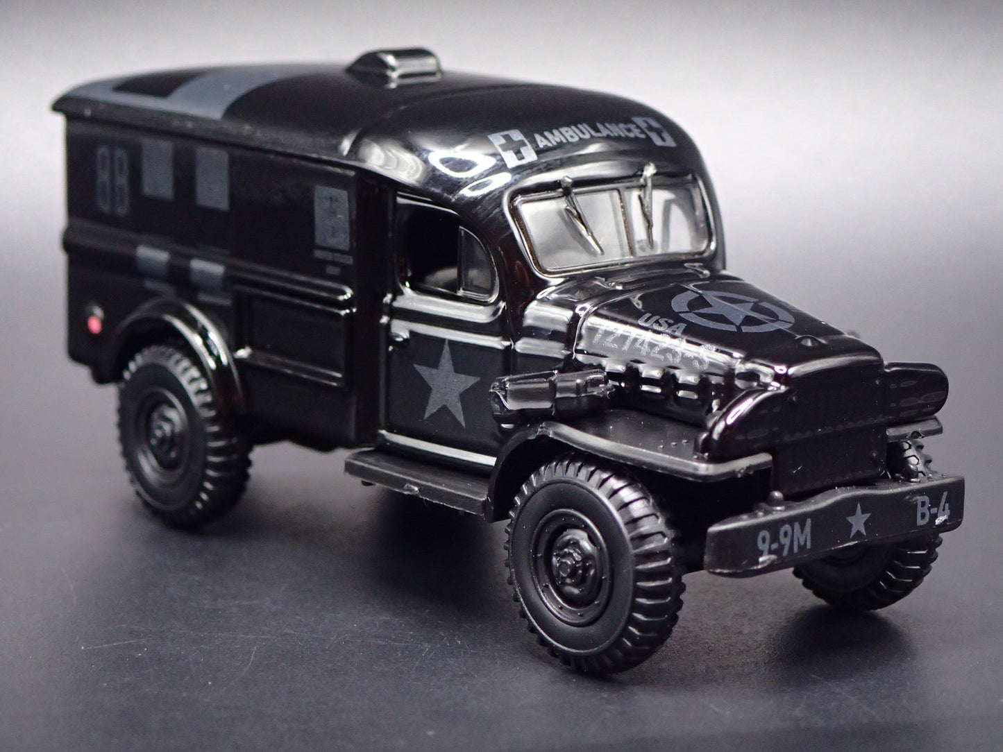 1944 44 DODGE WC54 AMBULANCE BLACK 1:64 SCALE DIECAST MODEL CAR