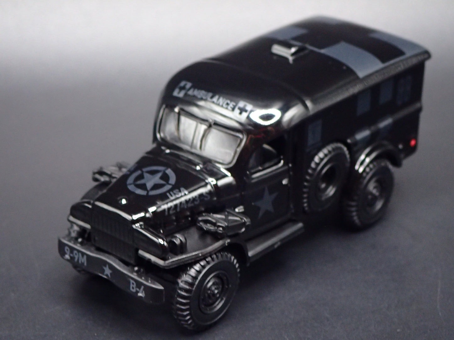 1944 44 DODGE WC54 AMBULANCE BLACK 1:64 SCALE DIECAST MODEL CAR