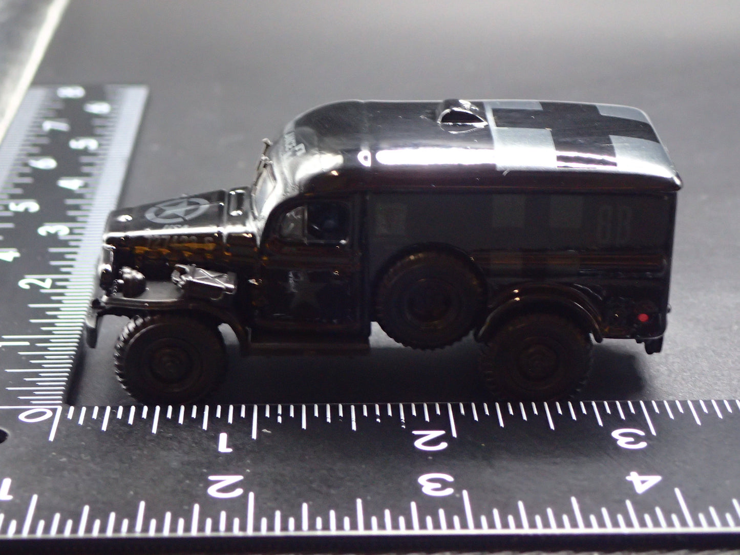 1944 44 DODGE WC54 AMBULANCE BLACK 1:64 SCALE DIECAST MODEL CAR