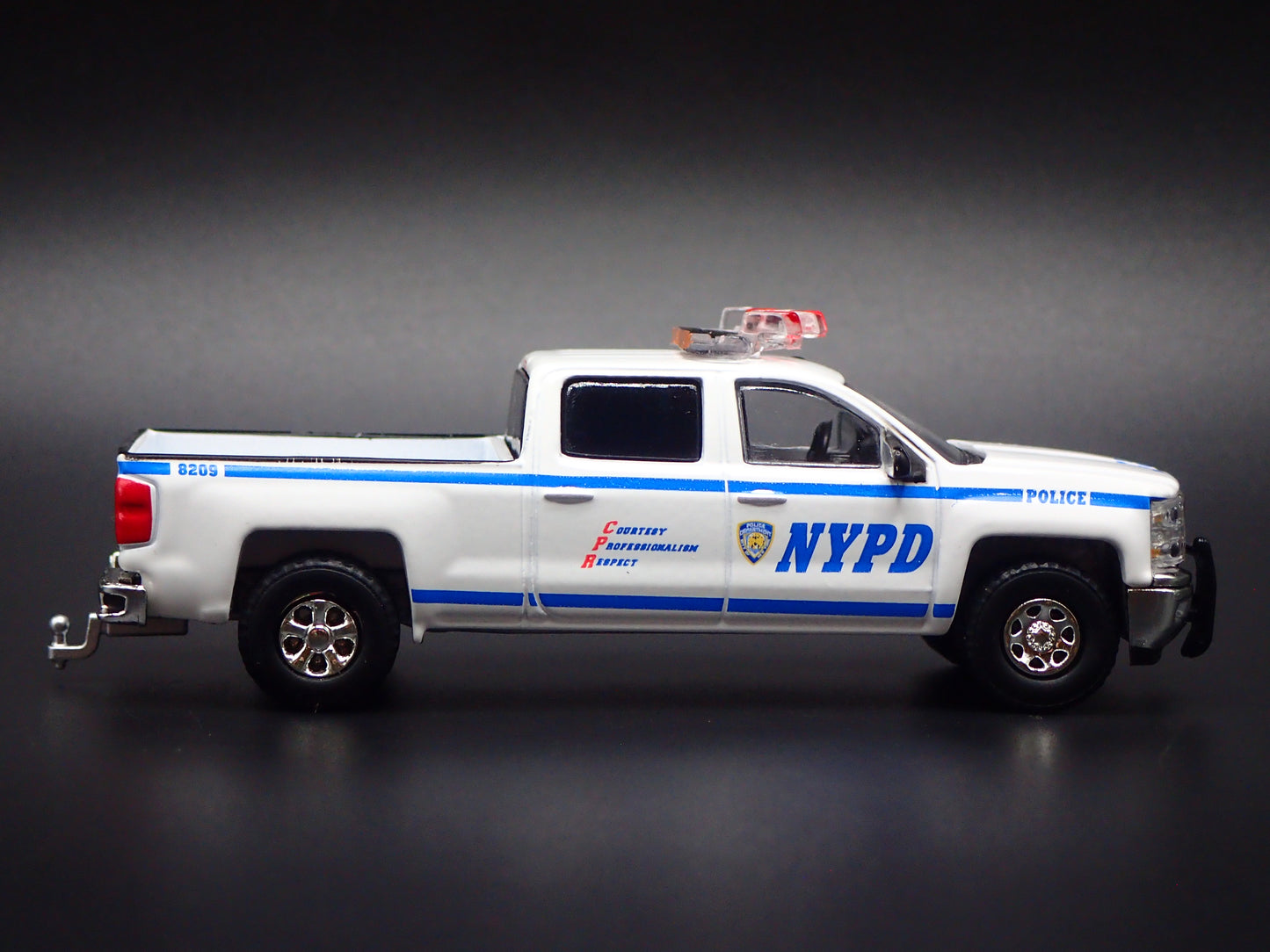 2014-2019 CHEVY CHEVROLET SILVERADO TRUCK NYPD w HITCH 1:64 DIECAST MODEL CAR