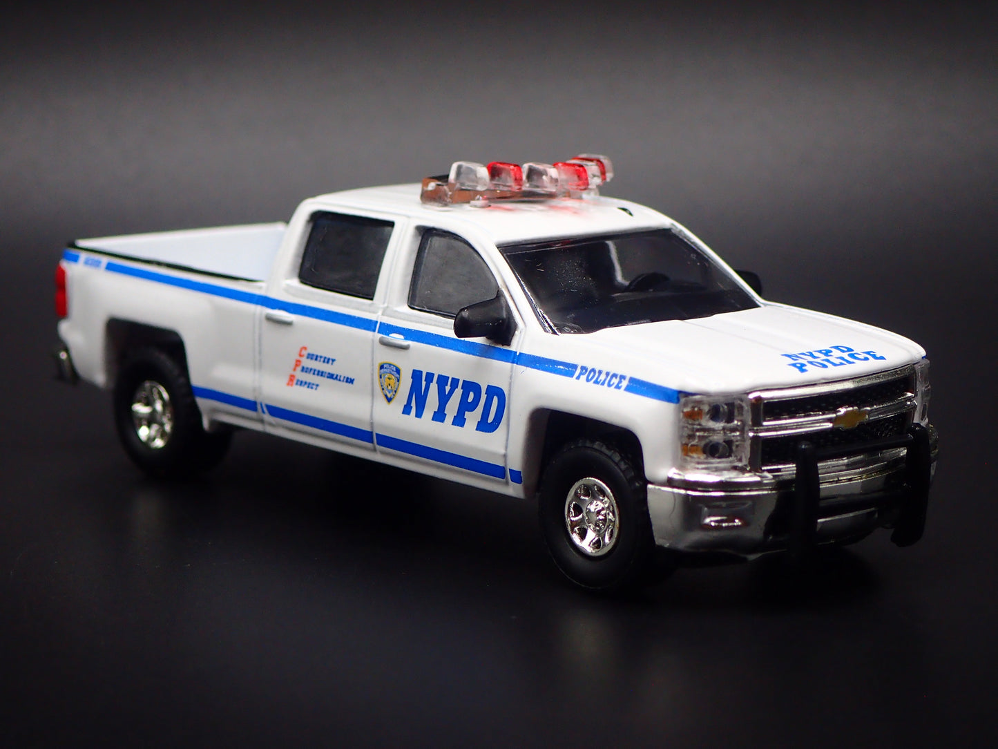 2014-2019 CHEVY CHEVROLET SILVERADO TRUCK NYPD w HITCH 1:64 DIECAST MODEL CAR