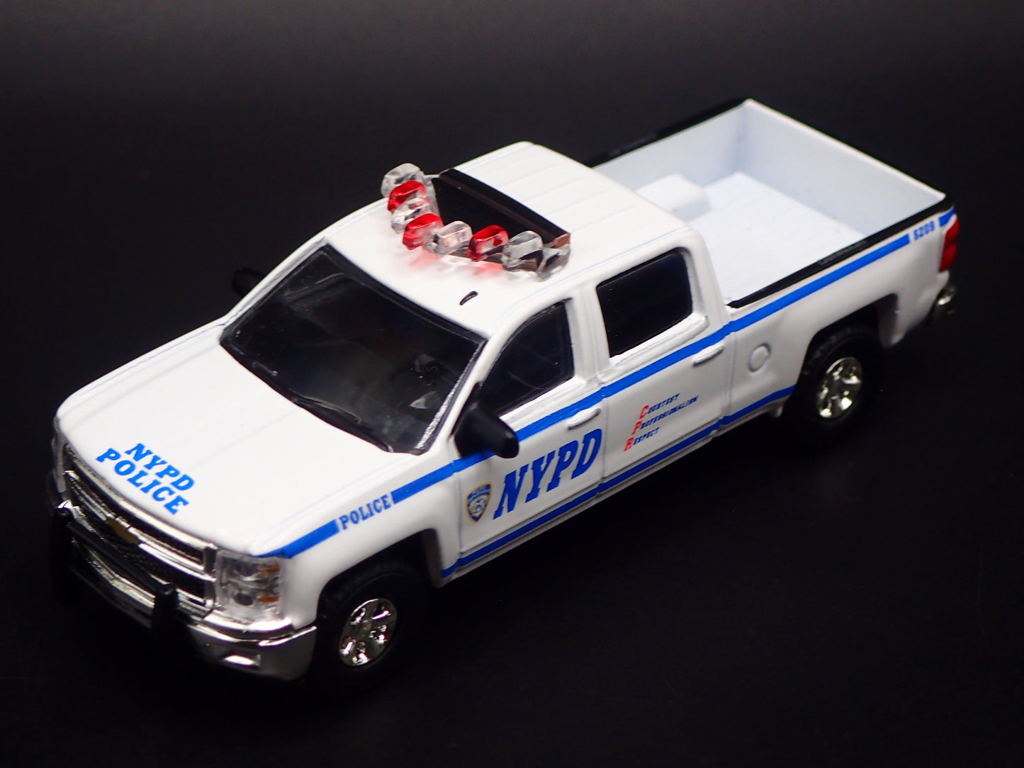 2014-2019 CHEVY CHEVROLET SILVERADO TRUCK NYPD w HITCH 1:64 DIECAST MODEL CAR