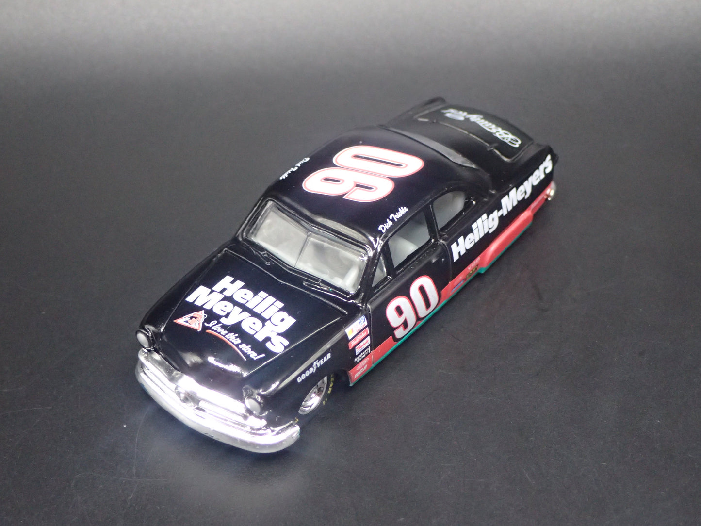1949-1951 FORD COUPE SHOE BOX 90 DICK TRICKLE NASCAR BARN FIND 1:64 SCALE DIECAST CAR
