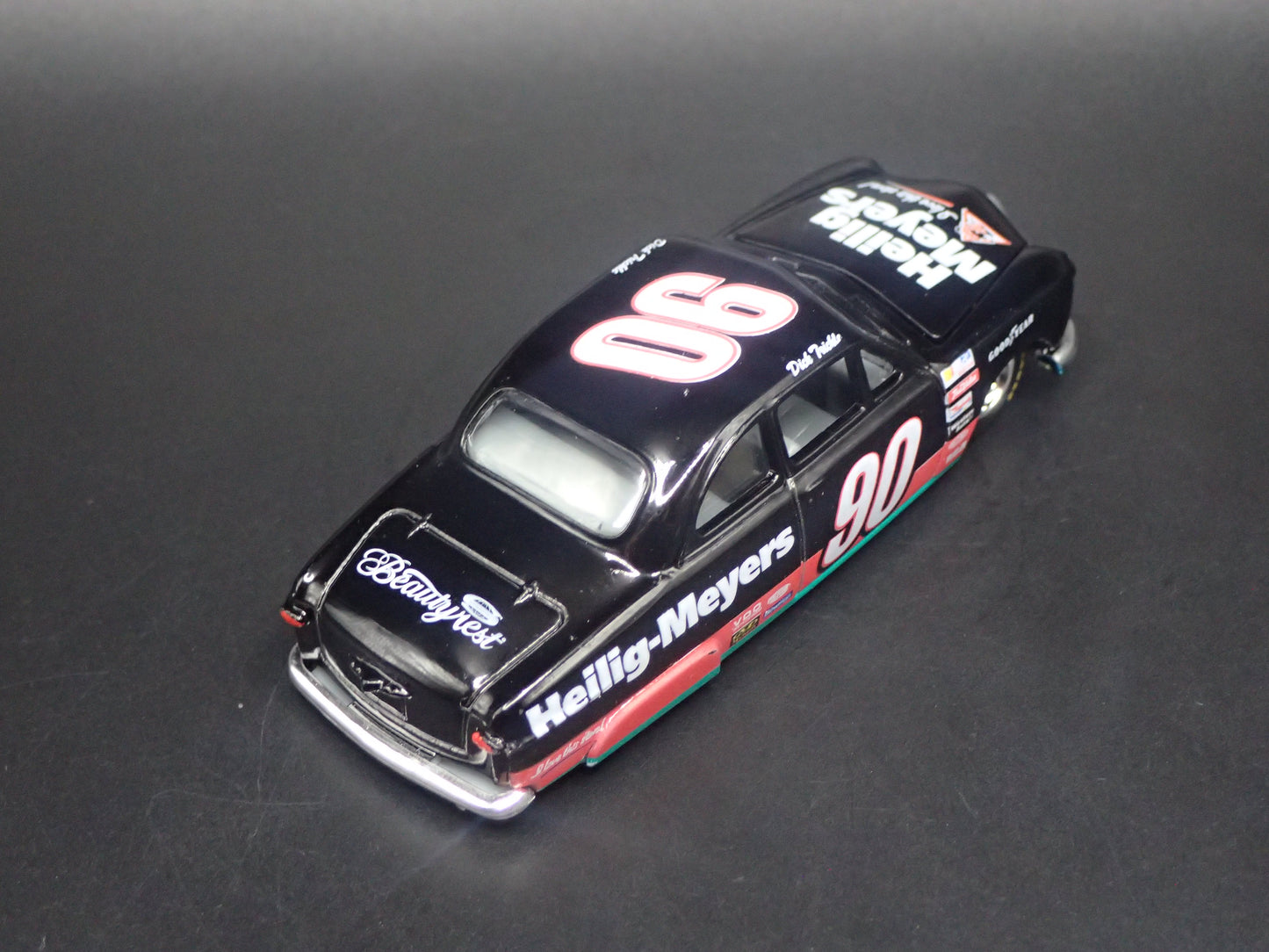 1949-1951 FORD COUPE SHOE BOX 90 DICK TRICKLE NASCAR BARN FIND 1:64 SCALE DIECAST CAR