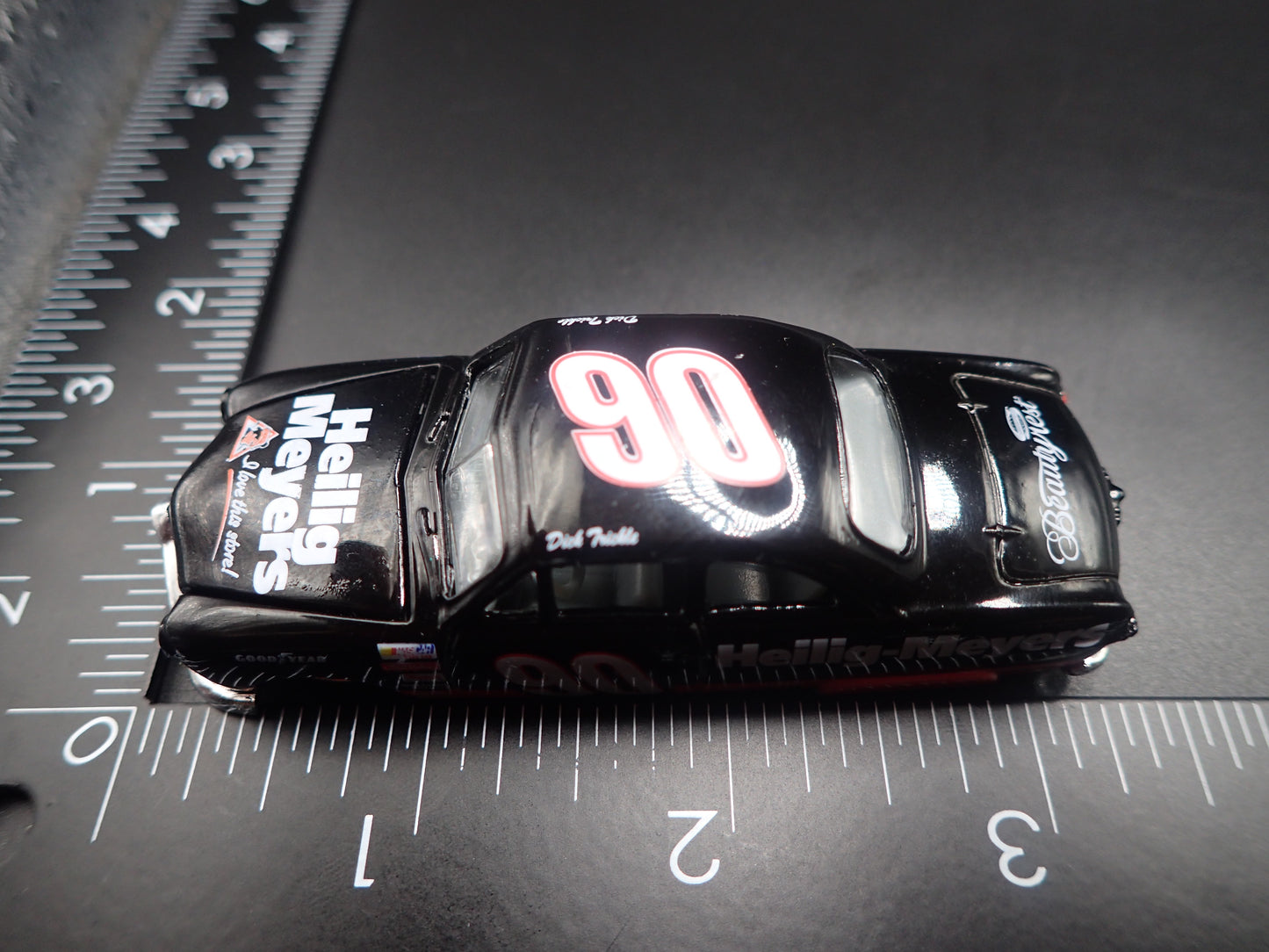 1949-1951 FORD COUPE SHOE BOX 90 DICK TRICKLE NASCAR BARN FIND 1:64 SCALE DIECAST CAR