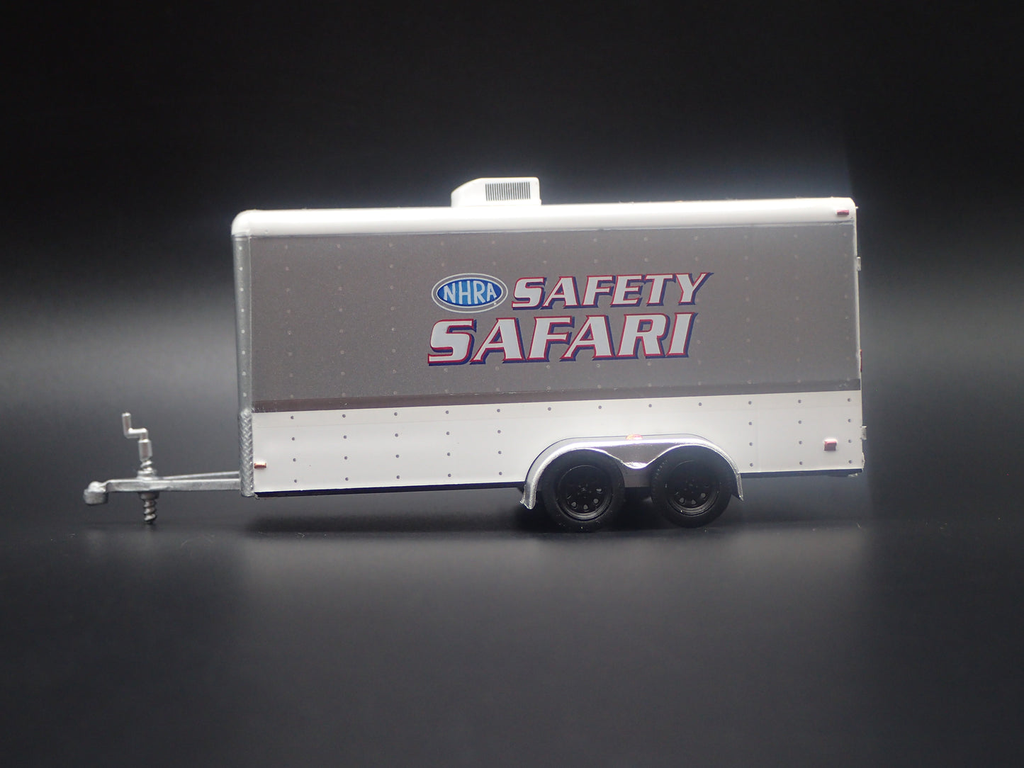 NHRA ENCLOSED CAR TOY HAULER TRAILER W OPENING DOOR 1:64 SCALE DIORAMA MODEL
