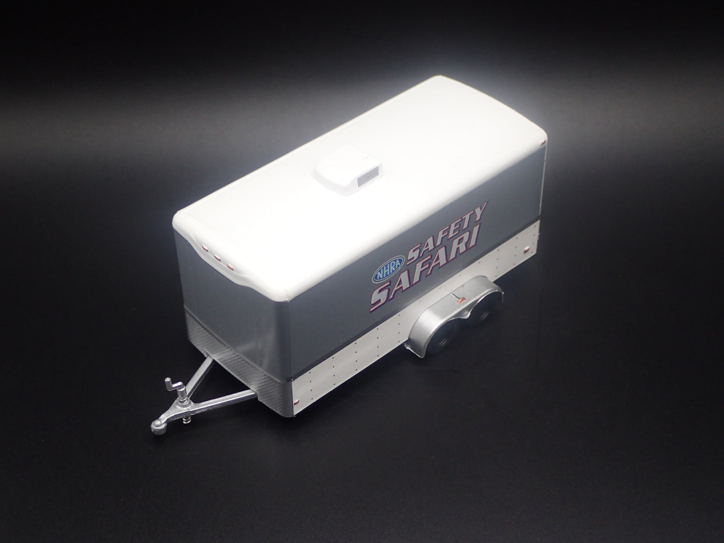 NHRA ENCLOSED CAR TOY HAULER TRAILER W OPENING DOOR 1:64 SCALE DIORAMA MODEL