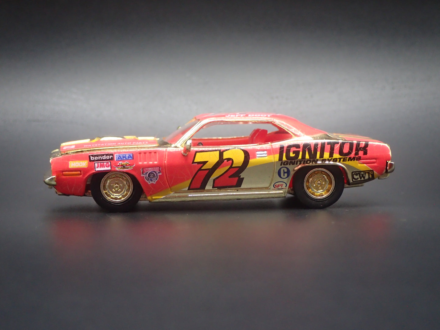 1970 70 PLYMOUTH CUDA 72 JEFF DODT NASCAR 1:64 SCALE DIECAST MODEL CAR