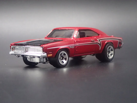 1969 69 DODGE CHARGER RED 1:64 SCALE COLLECTIBLE DIORAMA DIECAST MODEL CAR
